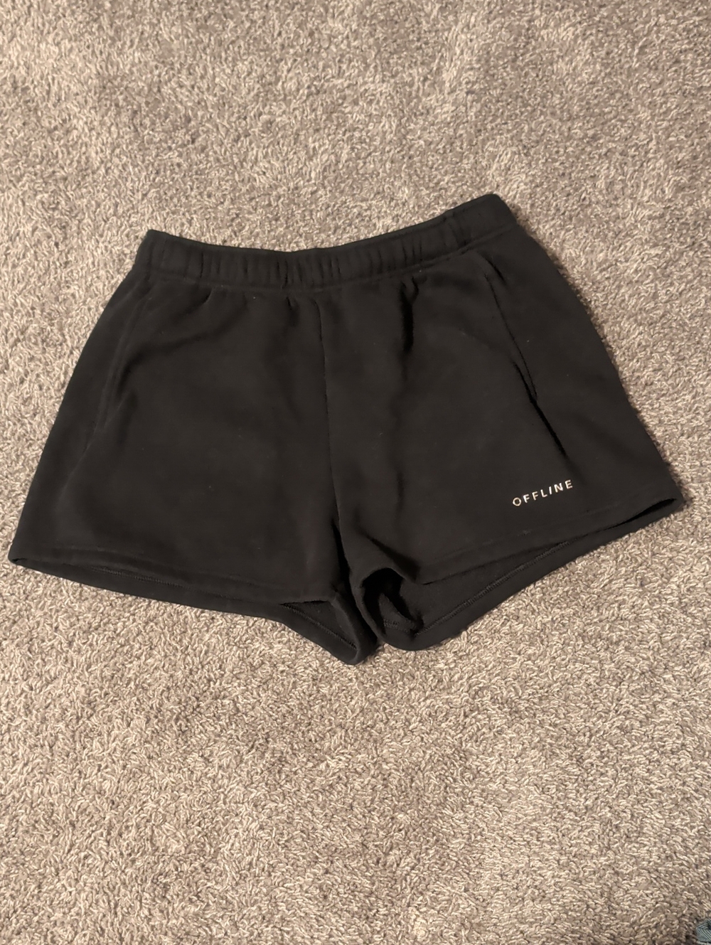 Aerie Offline Black Sweat Shorts